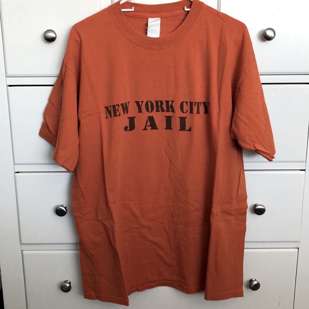 Orange New York City Jail Mens XL T